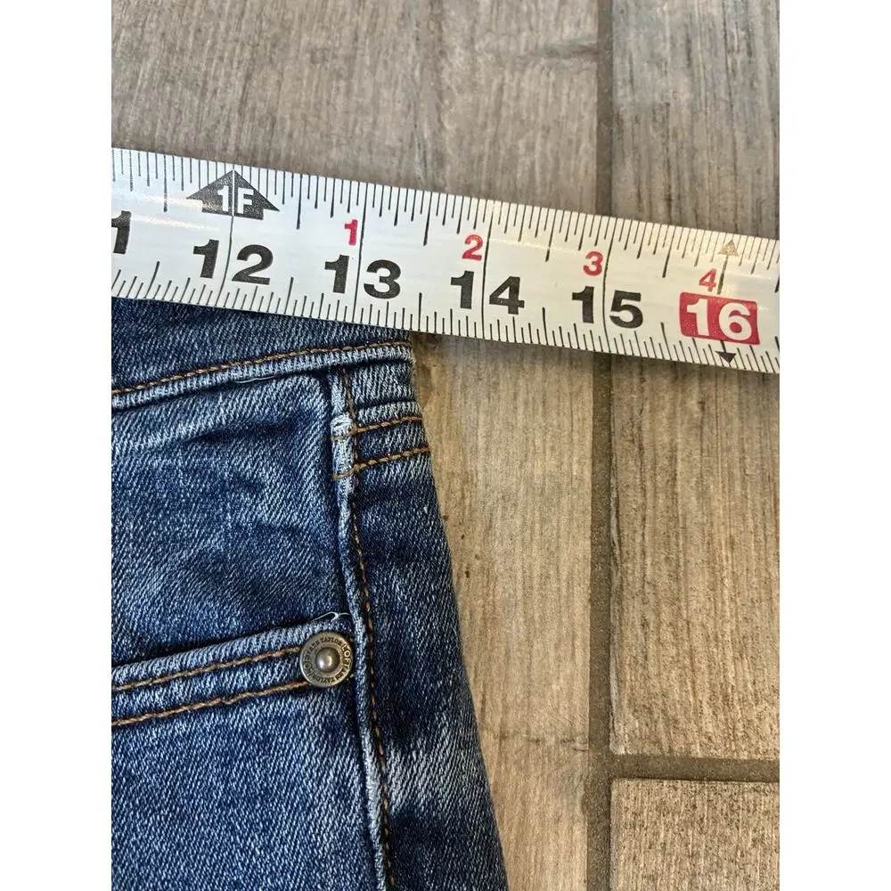LOFT Made and Loved Bermuda Shorts Womens Size 0 25 Long Line Denim Stretch 8